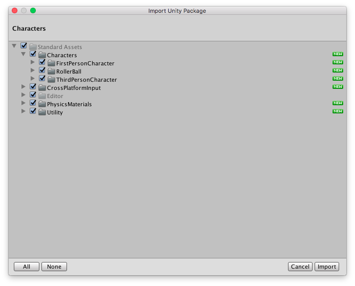 Unity Characters Assets Import