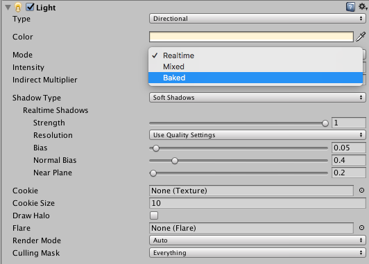 Unity Baked In Lighting